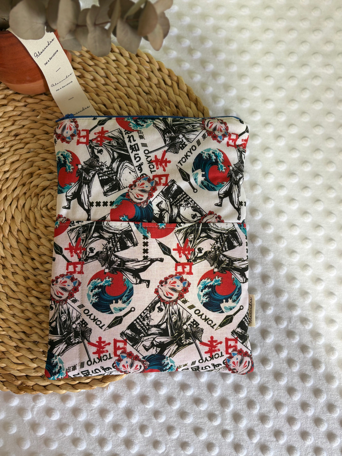 Funda de libro japones con cremallera | Hecho a mano en Barcelona